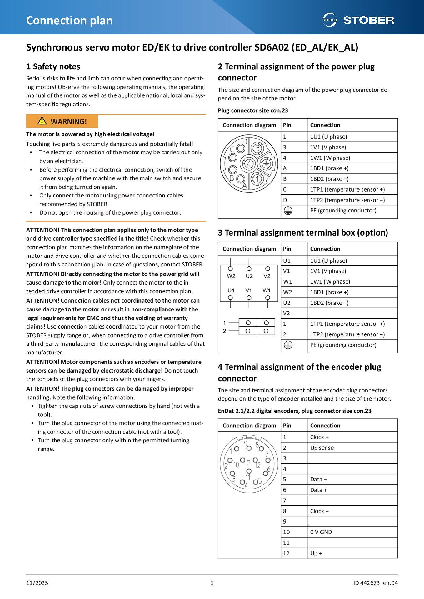 Connection plan ED/EK to SD6A02 (ED_AL/EK_AL)