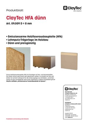 ClayTec HFA dünn