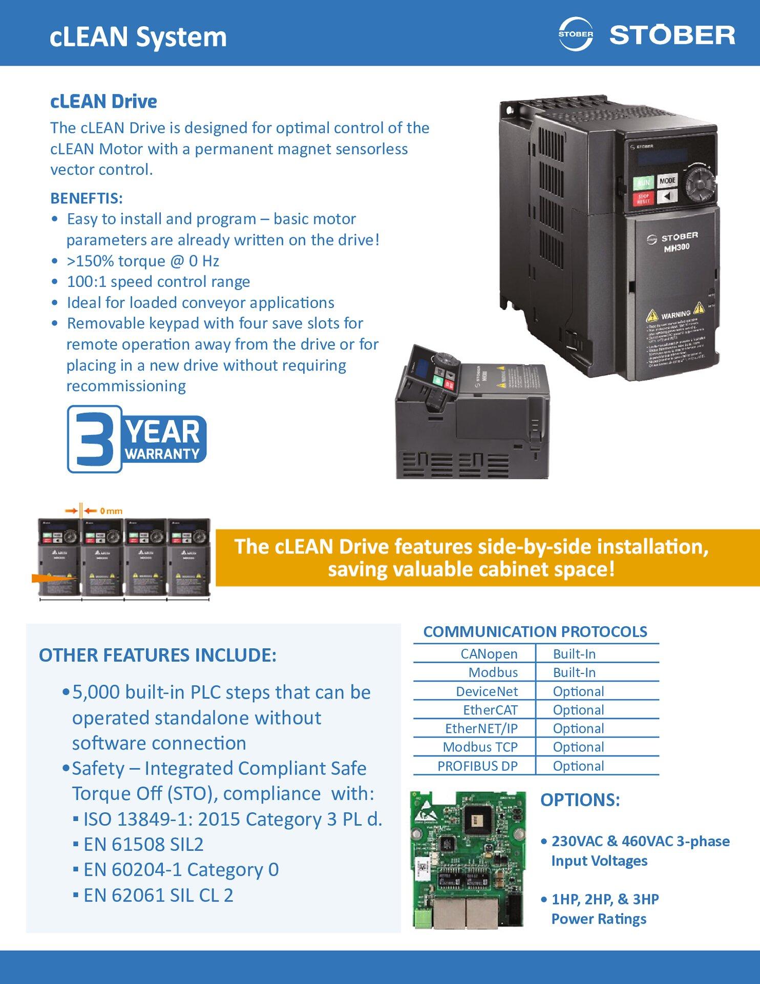 Flyer cLEAN System Drive Overview