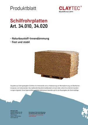 ClayTec Schilfrohrplatten