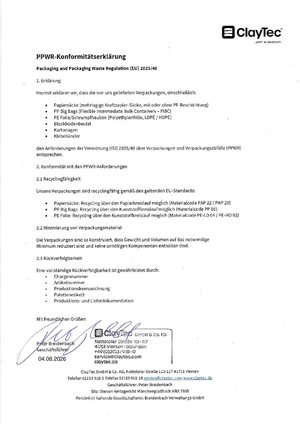 PPWR Konformitätserklärung