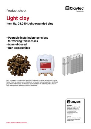 ClayTec Leichtlehm/Light clay (product sheet)