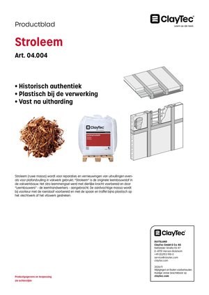 ClayTec Strohlehm/Stroleem (productblad)