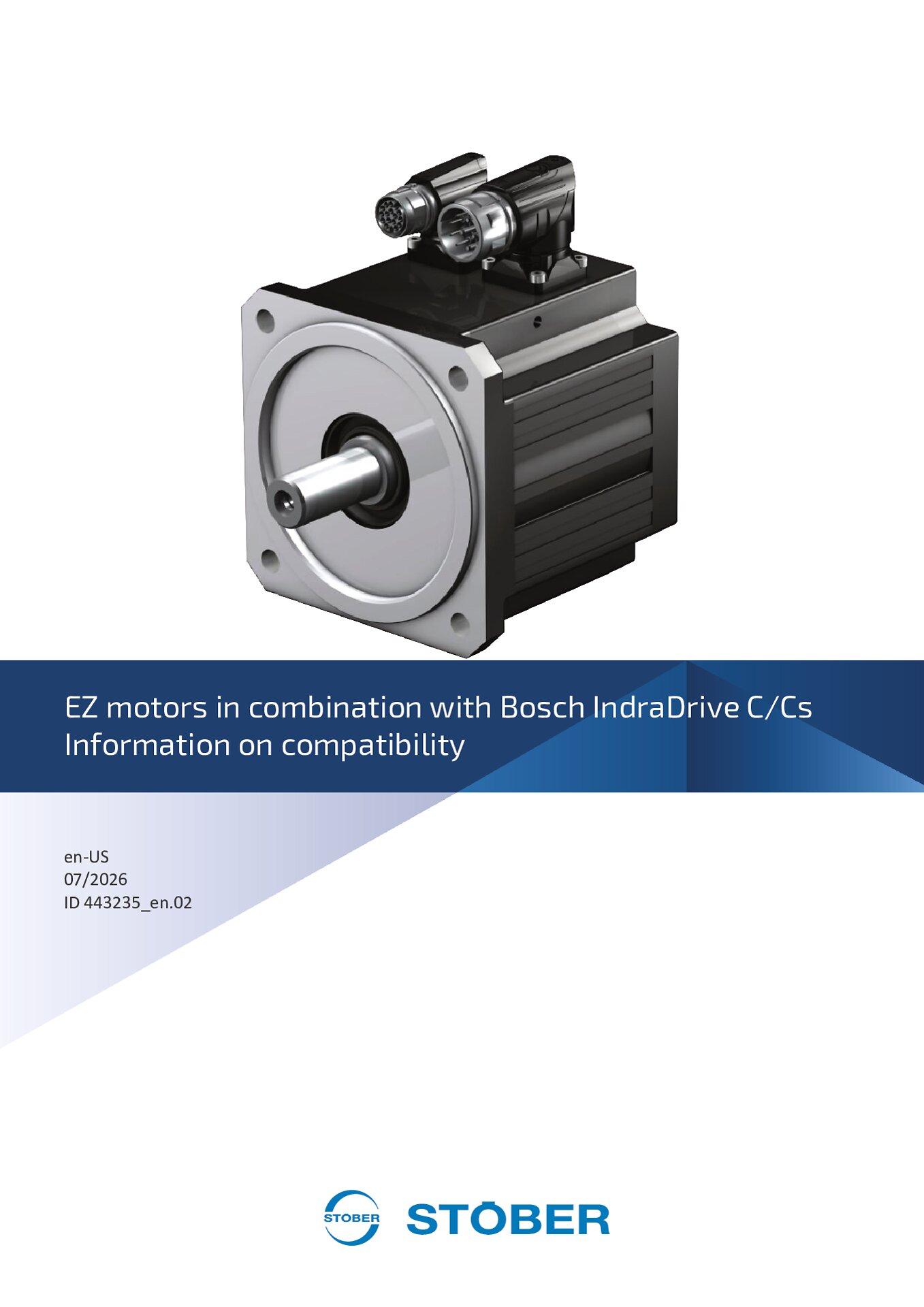 Information on compatibility EZ motors in combination with Bosch IndraDrive C/Cs