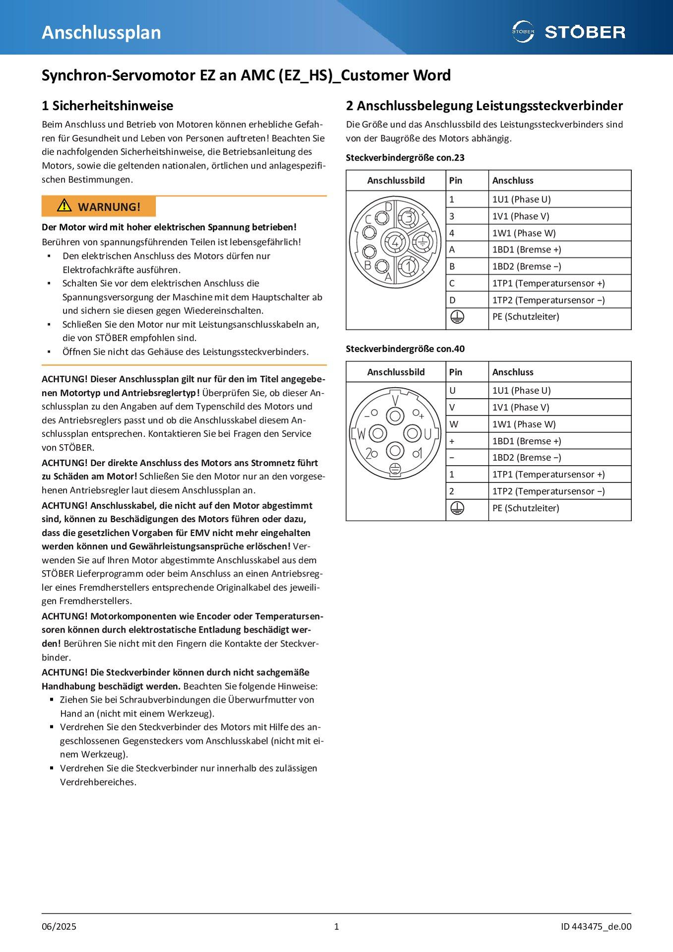 Anschlussplan EZ an AMC (EZ_HS)_Customer Word
