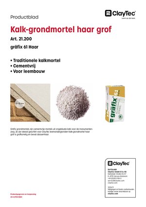 gräfix Kalk-Grundputz Haar grob/Kalk-grondmortel haar grof (productblad)