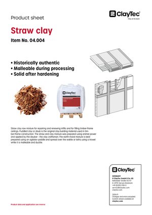 ClayTec Strohlehm/Straw clay (product sheet)