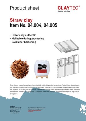 ClayTec Strohlehm/Straw clay (product sheet)