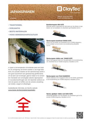 ClayTec Japankellen/Japanspanen (productblad)