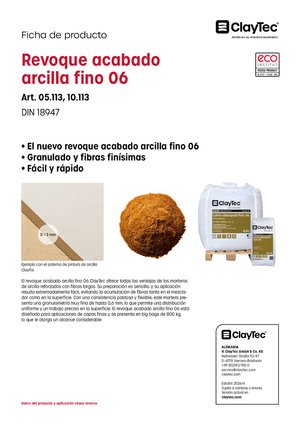 ClayTec Lehm-Oberputz fein 06 /Revoque acabado arcilla fino 06