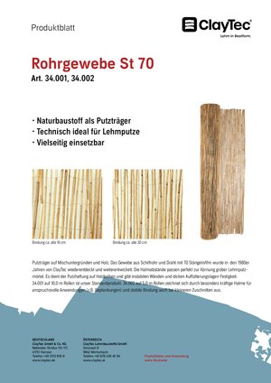 ClayTec Rohrgewebe St. 70