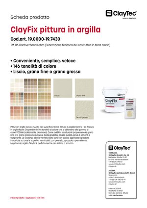 ClayFix Lehm-Anstrich/Pintura de arcilla (ficha de producto)