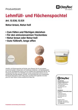 ClayTec Lehmfüll- und Flächenspachtel