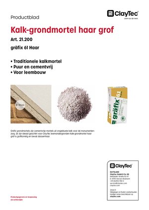 gräfix Kalk-Grundputz Haar grob/Kalk-grondmortel haar grof (productblad)