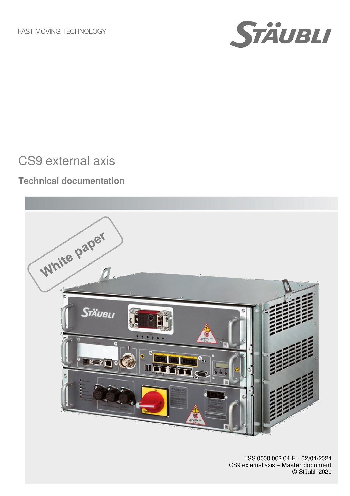 Manual – Staubli CS9 external axis