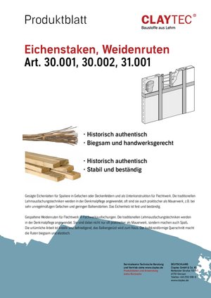 ClayTec Eichenstaken und Weidenruten