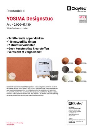 YOSIMA Lehm-Designputz/Designstuc (productblad)