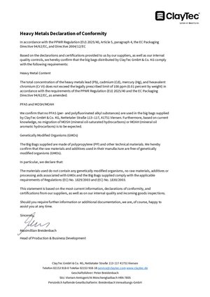 PPWR Heavy Metals Declaration