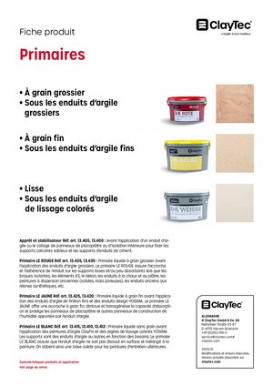 ClayTec Grundierungen/Primaires (fiche produit)