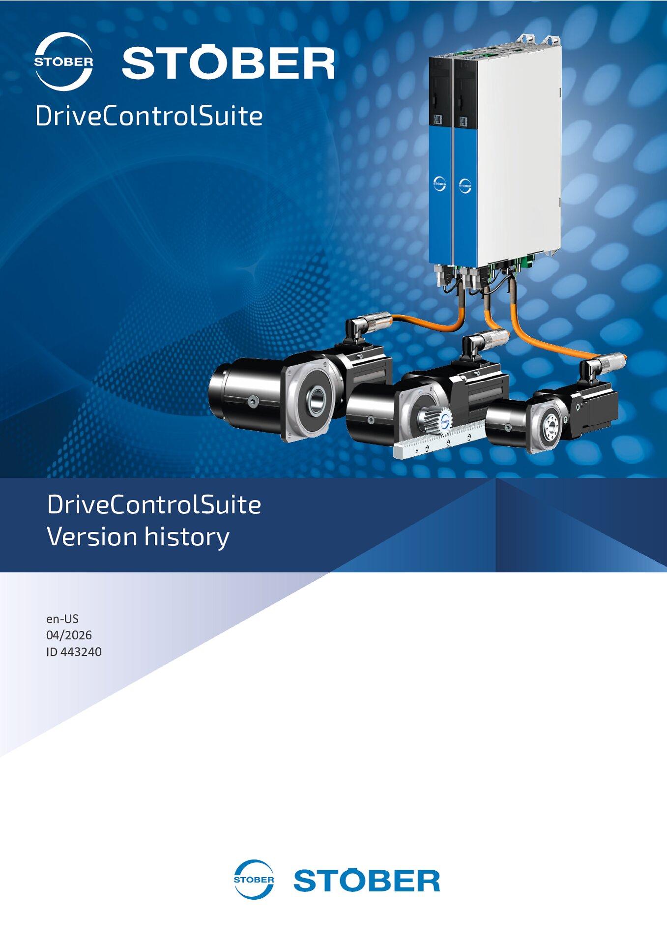 Version history DriveControlSuite DS6