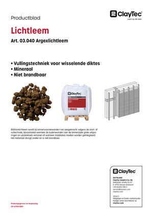 ClayTec Leichtlehm/Lichtleem (productblad)