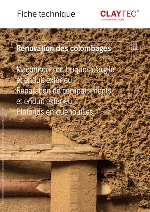 ClayTec Fachwerk Arbeitsblatt/Fiche de travail sur les maisons à colombages
