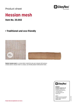 ClayTec Jutegewebe/Hessian mesh