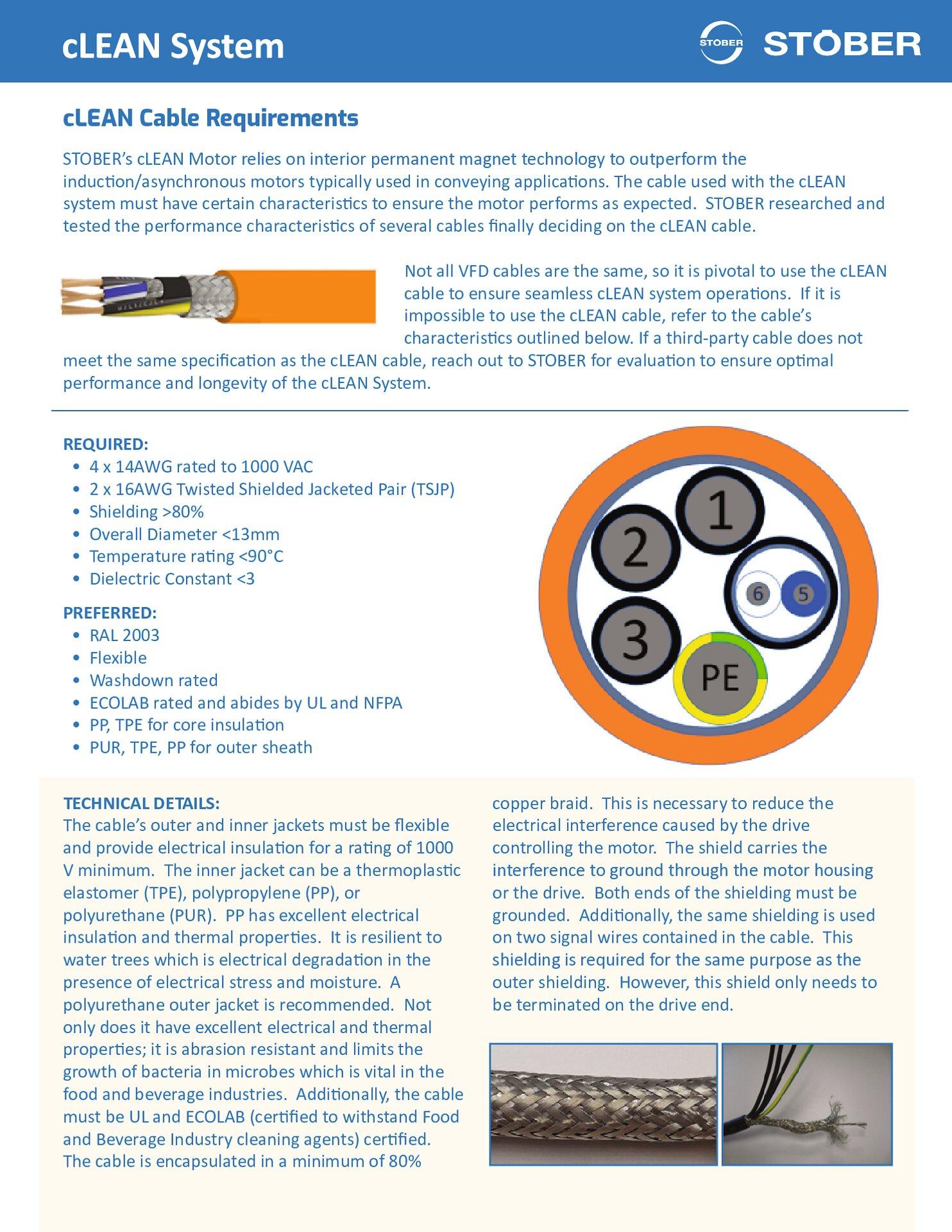 Flyer cLEAN System Cable Requirements