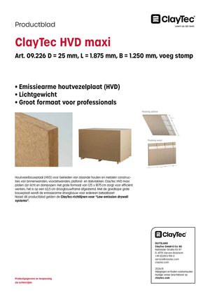 ClayTec HFA maxi/HVD maxi (productblad)