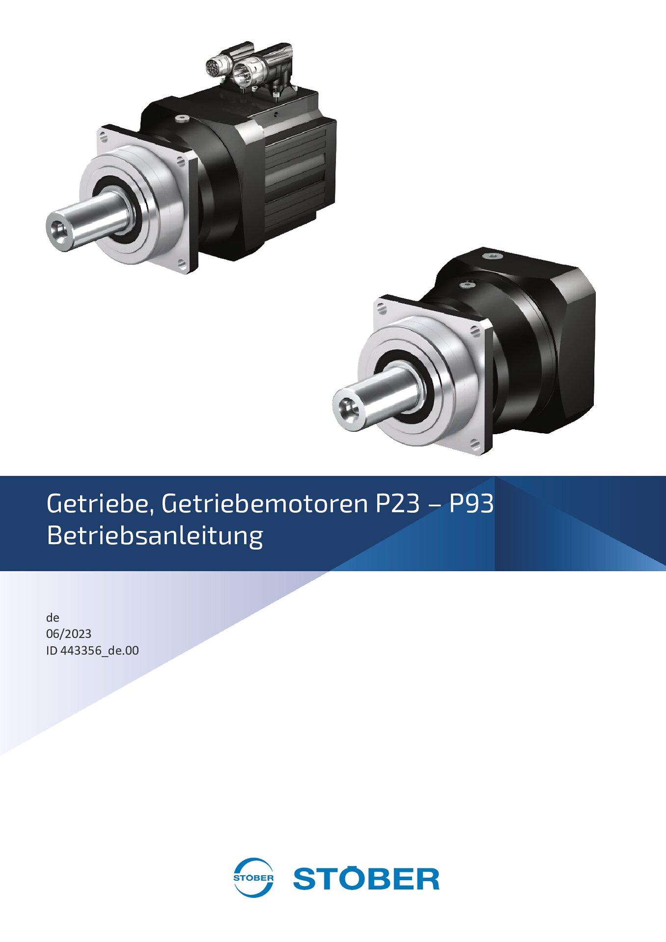 Betriebsanleitung Getriebe und Getriebemotoren P23 - P93