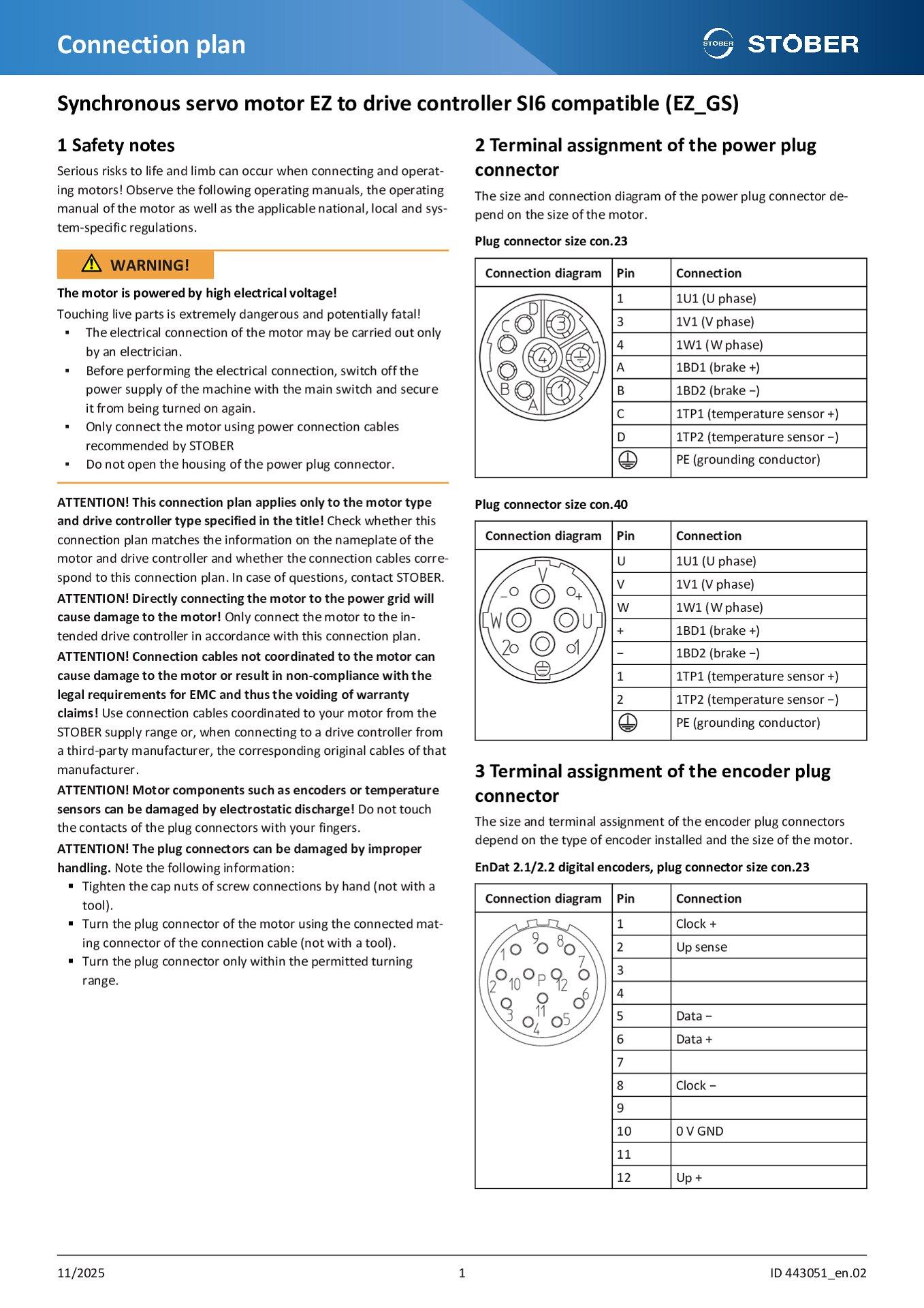 Connection plan EZ to SI6 compatible (EZ_GS)