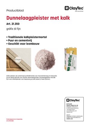 gräfix Kalk-Dünnschichtputz fein/Kalkpleister afwerkmortel fijn (productblad)