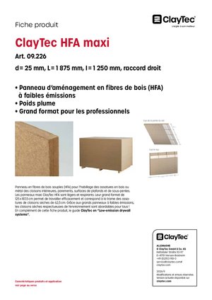 ClayTec HFA maxi/HFA maxi (fiche produit)