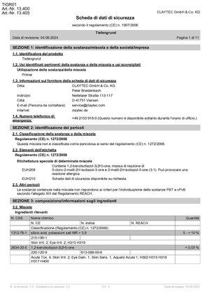 ClayTec Tiefengrund Sicherheitsdatenblatt - IT