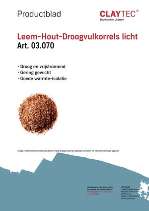 ClayTec Lehm-Holz-Trockenschüttung leicht/Leem-Hout-Droogvulkorrels licht (productblad)
